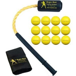 Rope Bat -  Hitting System w/ Smushballs - Baseball & Softball Swing Trainer